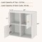 Costway 4-Cube Bookcase with Dual Anti-Tipping Kits & 2 Cabinets Storage Organizer White/Natural